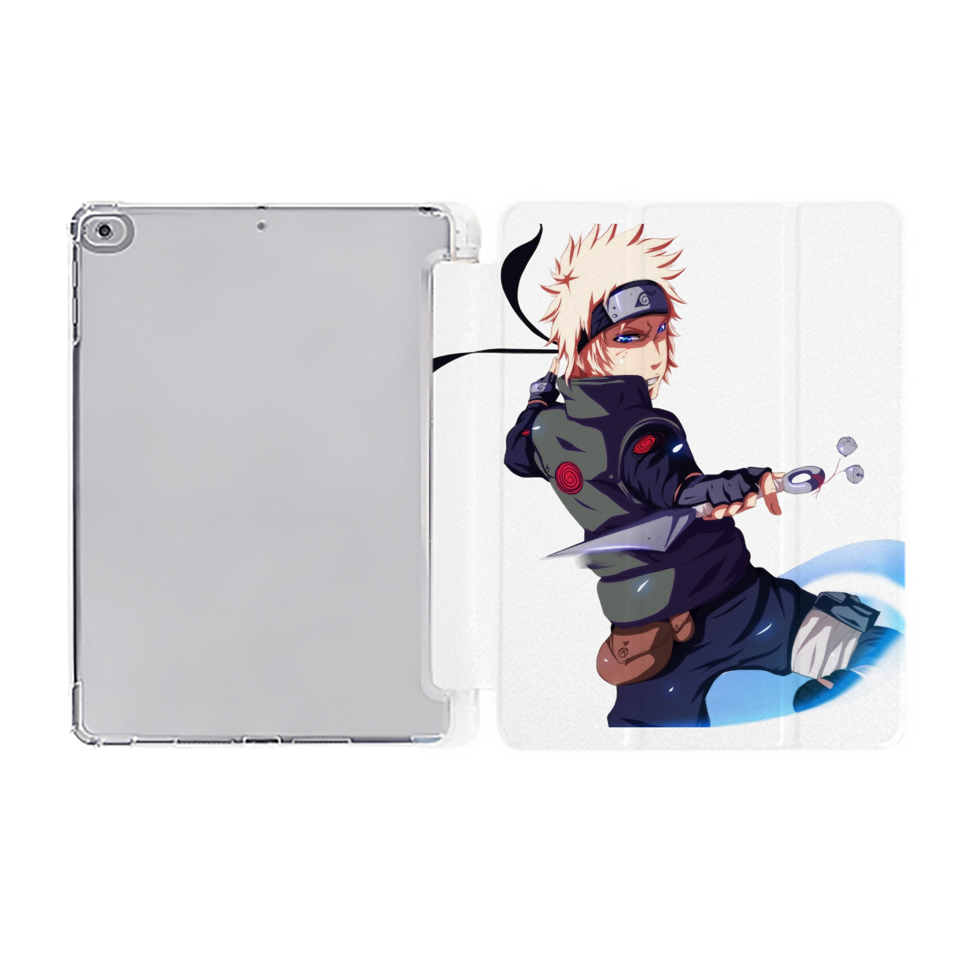 （画像用） NARUTO -ナルト- 波風 ミナト Namikaze Minato IPad ケース ペン収納付き 三つ折りスタンド PUレザー×シリコン 対応機種9.5/10.5/10.9インチ